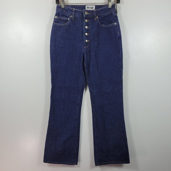 Rouje Paris Bastille High Rise Flare Crop Jeans - Picture 4 of 11